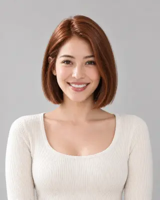 Copper bob wig