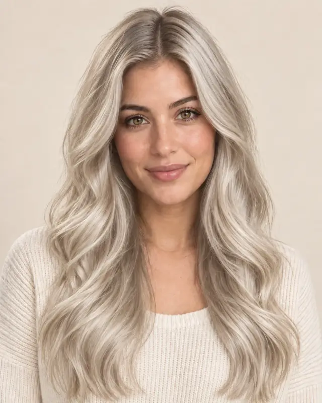 Portrait with Platinum blonde hair
