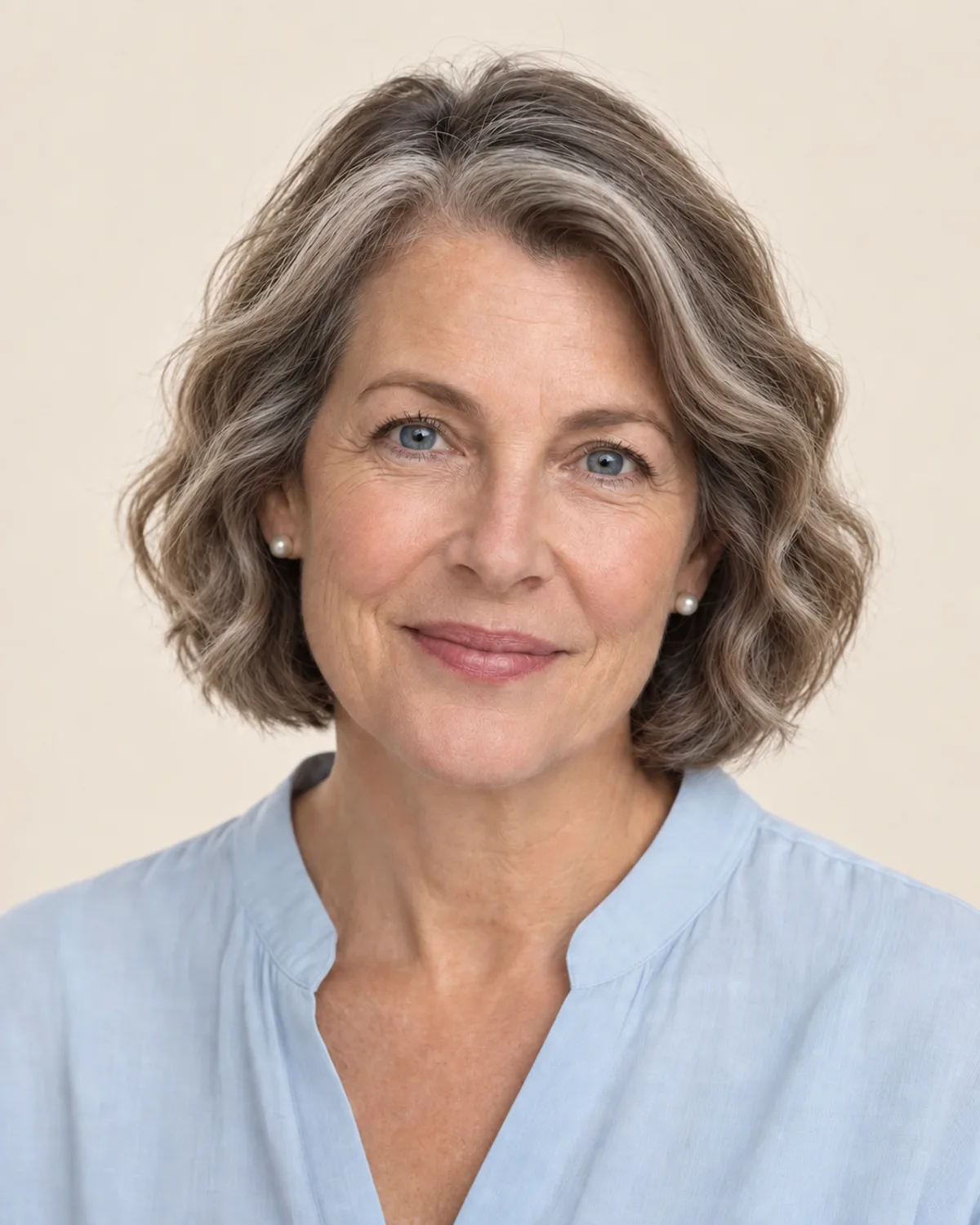 Portrait with a Body wave perm