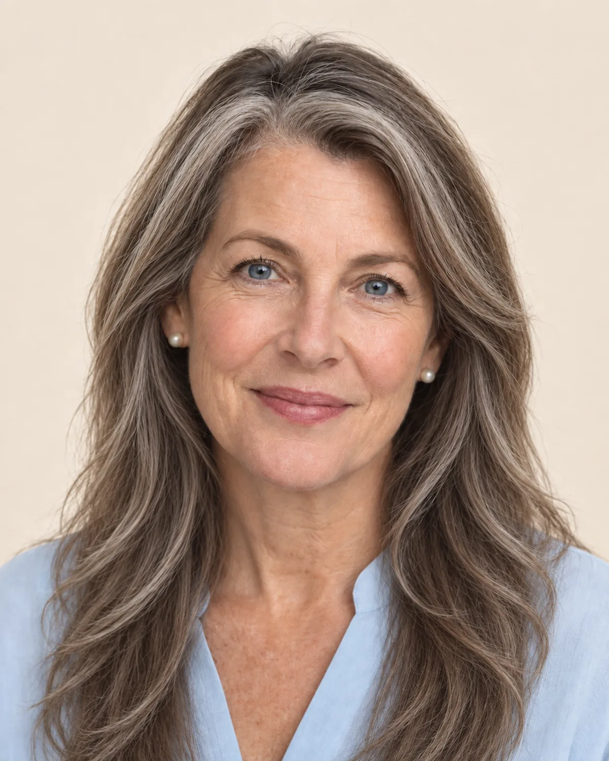 Portrait with Long face-framing layers