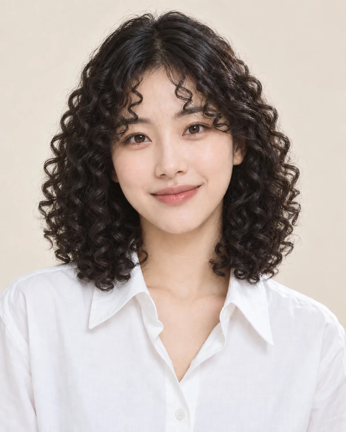 Portrait with Spiral curls (3B)