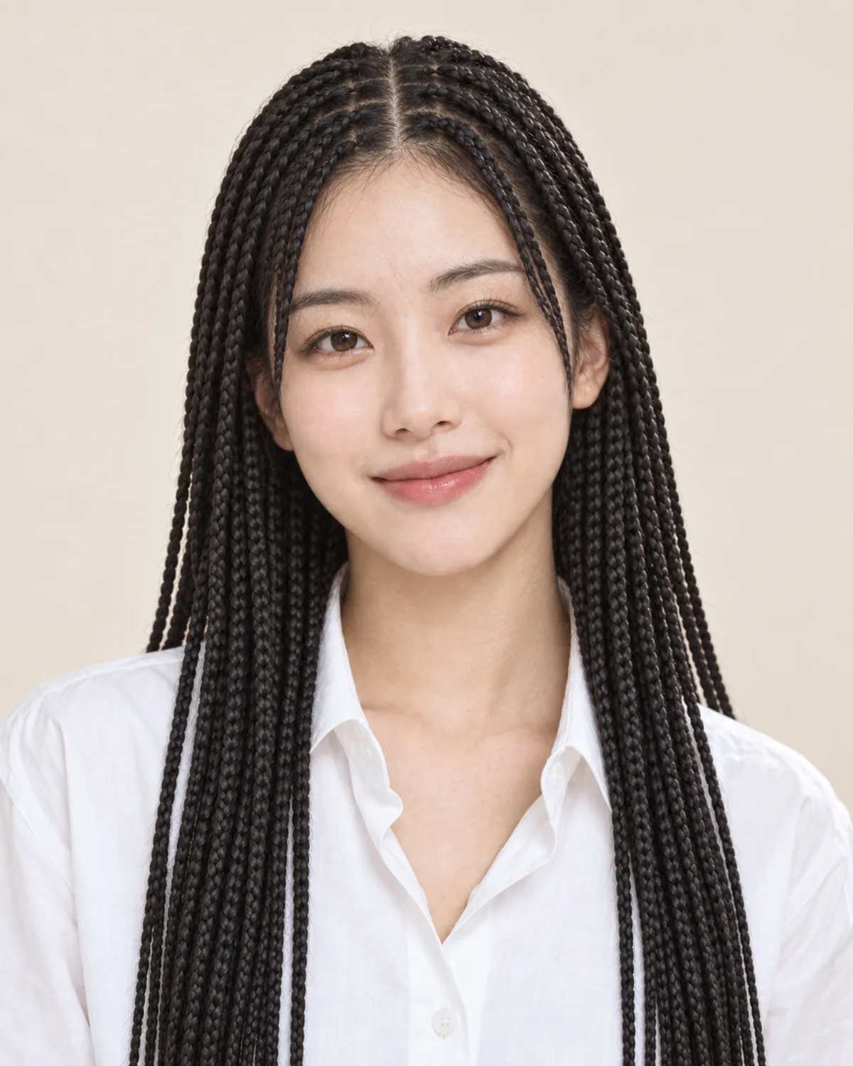 Portrait with Knotless braids