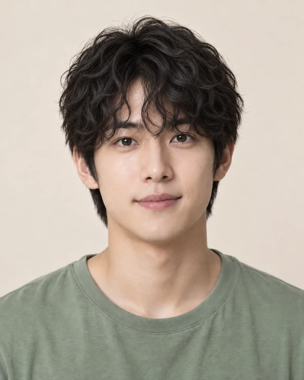 Portrait with a Men's perm