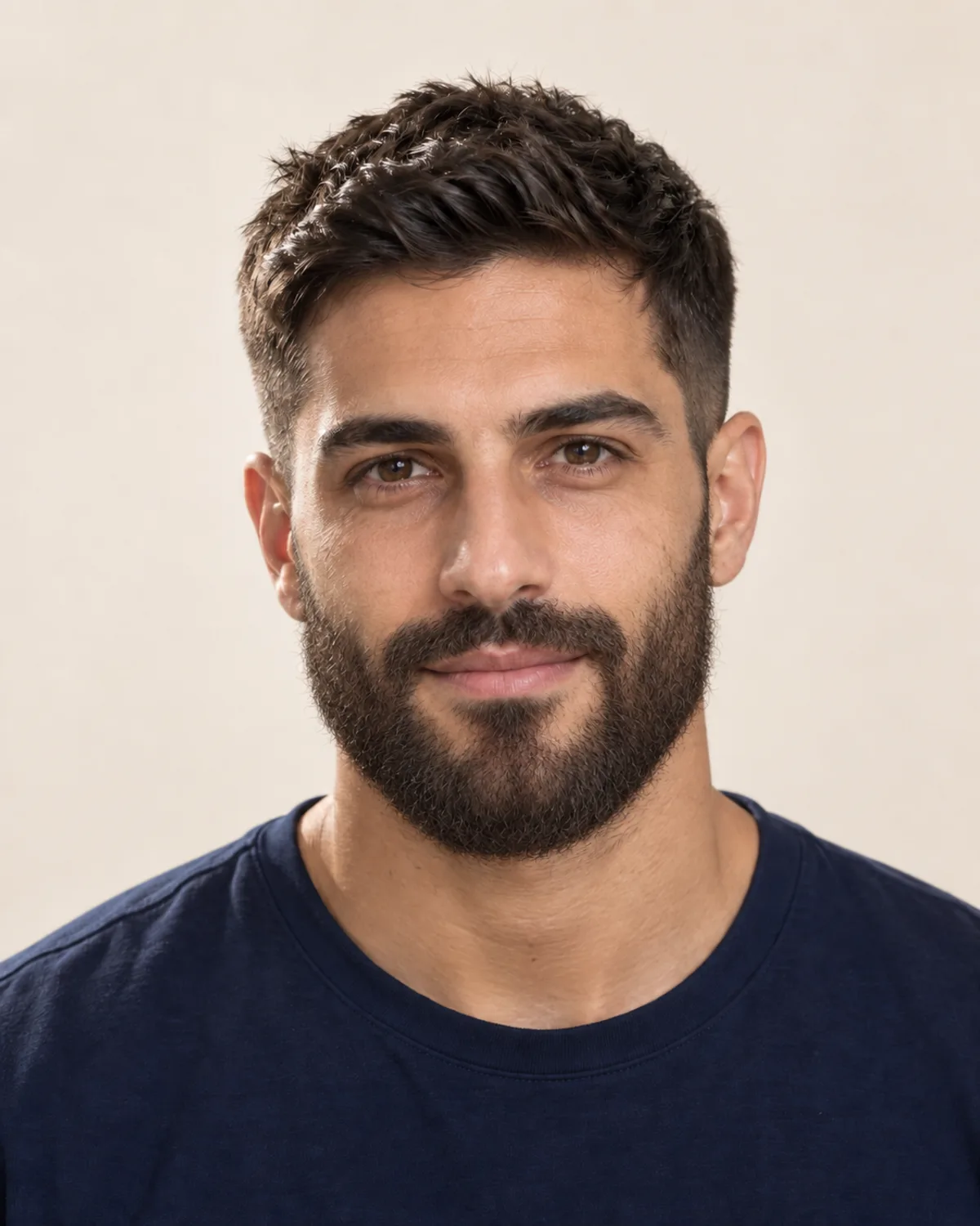 Full beard added to the same portrait