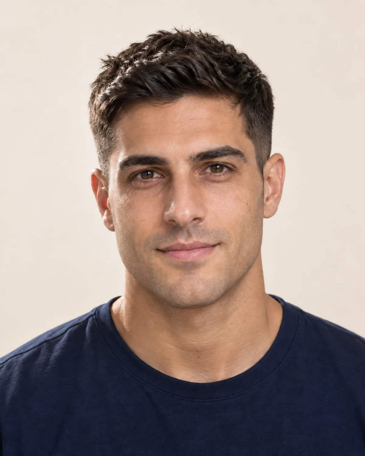 Clean shave preview on the same portrait