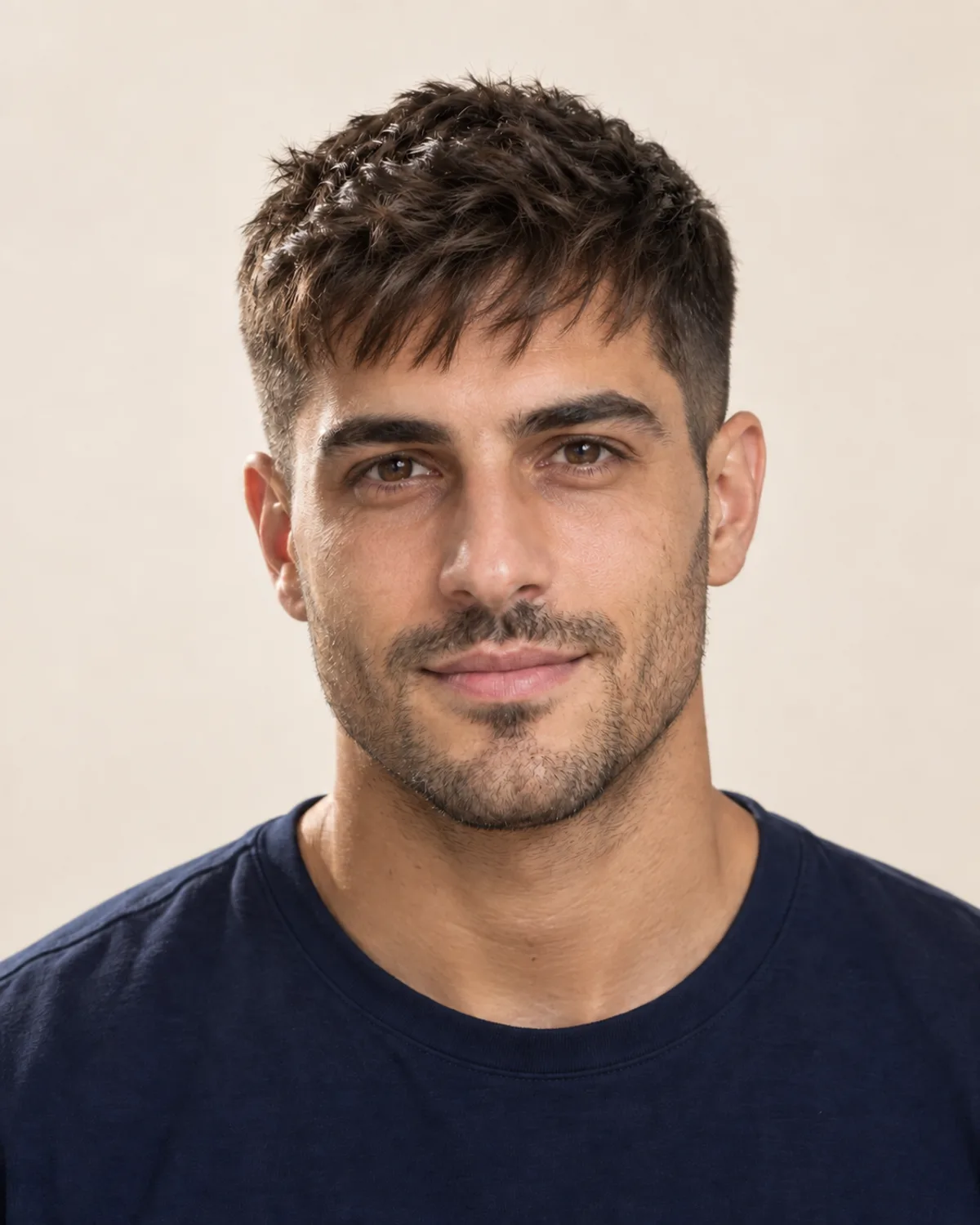 Portrait with Men's textured fringe