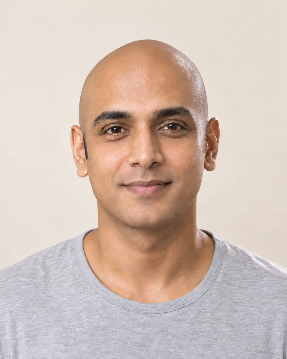 Bald filter preview: Clean-shaven bald