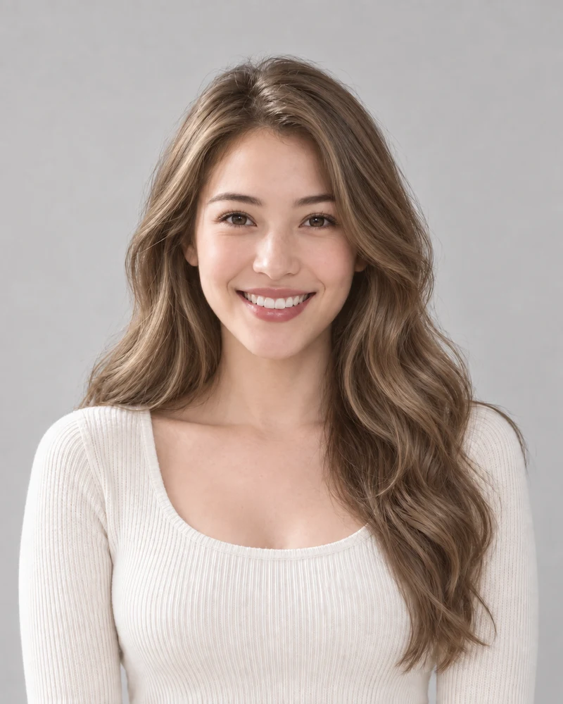 The example model: Neutral · Dirty blonde