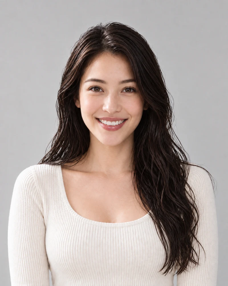 The example model: Wet hair